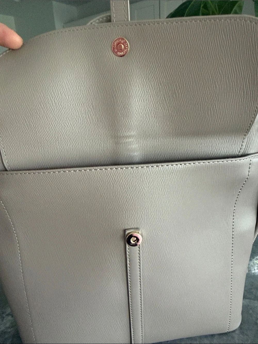 New! Chic Taupe Women’s Backpack Purse